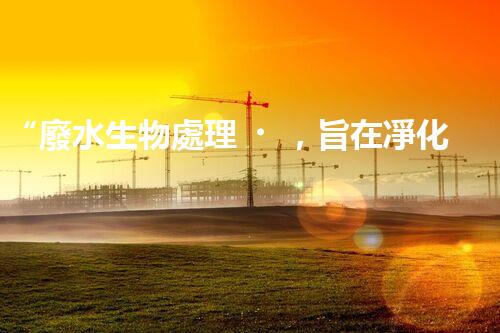 “廢水生物處理，旨在凈化水源，守護(hù)碧水藍(lán)天”